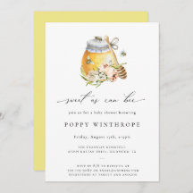 スイートアズビーベイビーシャワー招待状