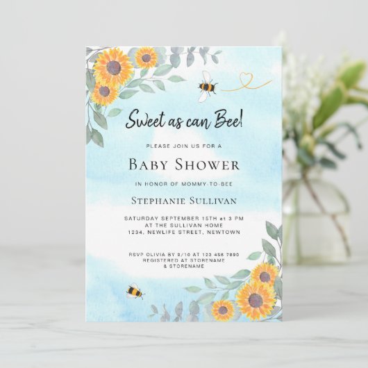 スイートアズビーベイビーシャワー招待状 招待状 (スタンド正面)