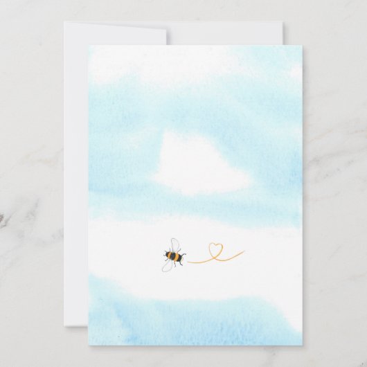 スイートアズビーベイビーシャワー招待状 招待状 (裏面)