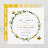 スイートアズビーベイビーシャワー招待状 招待状 (正面/裏面)