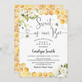 スイートアズビーベイビーシャワー招待状 招待状 (正面/裏面)
