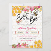 スイートアズビーベビーガールシャワー招待状 招待状 (正面)