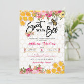 スイートアズビーベビーガールシャワー招待状 招待状 (スタンド正面)