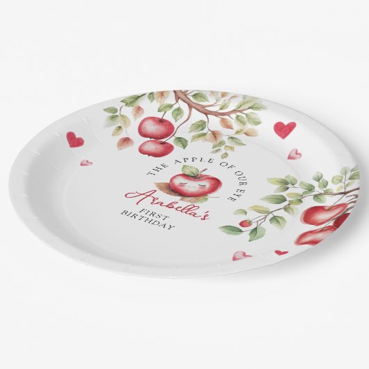 スイートアップルオブザour eye誕生日 ペーパープレート (アングル)