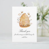 スイートアハニービーベビーシャワーサンキューカード サンキューカード (スタンド正面)