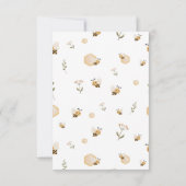 スイートアハニービーベビーシャワーサンキューカード サンキューカード (裏面)