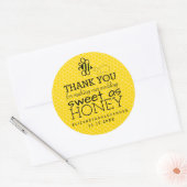 スイートアハニー結婚ズゲストのお願いありがとう ラウンドシール (封筒)