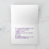 スイートアフリカンアメリカンフェアリー誕生日 カード (内部)