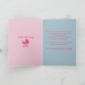 スイートアフリカンアメリカン乳児ガールウェルカムベビー カード (内部)