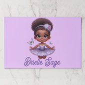 スイートアフロプフパープルバレリーナガール ペーパーパッド (正面)
