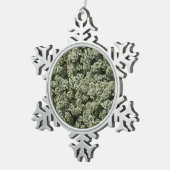 スイートアリスサムフラワーホワイトフローラ スノーフレークピューターオーナメント (右)