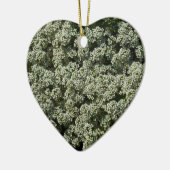 スイートアリスサムフラワーホワイトフローラ セラミックオーナメント (左)