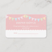 スイートアルパカラマガールベビーシャワーおむつラッフル エンクロージャーカード (正面)