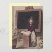 スイートアンティークスクール先生教育招待状 招待状 (正面/裏面)