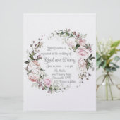 スイートアンドピンクローズ結婚式招待状 招待状 (スタンド正面)