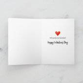 スイートアースパイカワイイおもしろいハッピーバレンタインデー カード (内部)