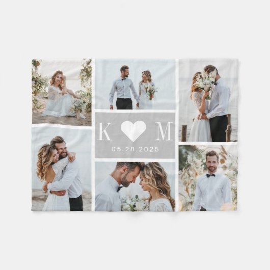 スイートアートイニシャル編集可能カラーコラージュブランケット フリースブランケット (正面(横))