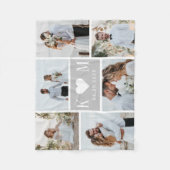 スイートアートイニシャル編集可能カラーコラージュブランケット フリースブランケット (正面)