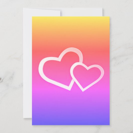 スイートアートバレンタインベビーシャワー招待状 招待状 (裏面)