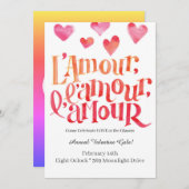 スイートアートバレンタインベビーシャワー招待状 招待状 (正面/裏面)