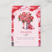 スイートアートフローラアーチベイビーシャワーおむつラッフル エンクロージャーカード (正面)