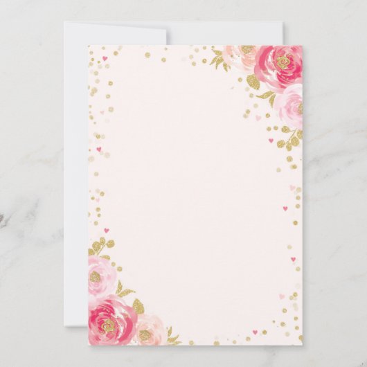 スイートアートベビーシャワー招待状バレンタインズベビー 招待状 (裏面)