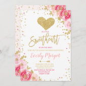 スイートアートベビーシャワー招待状バレンタインズベビー 招待状 (正面/裏面)