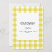 スイートイエロージンジャムヒマワリ赤ちゃんシャワーII 招待状 (裏面)