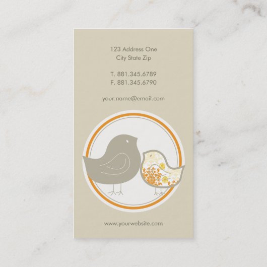 スイートイエローダマスクヒナの水玉模様お洒落ズ 名刺 (裏面)