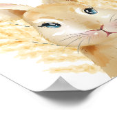 スイートイエローバニーウッドランド子供部屋ルームデコール ポスター (角)