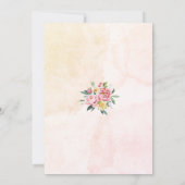 スイートイエローピンクフローラバプテスマ招待状 招待状 (裏面)