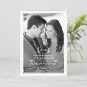 スイートイニシャル編集可能カラー写真招待状 シーズンカード (スタンド正面)