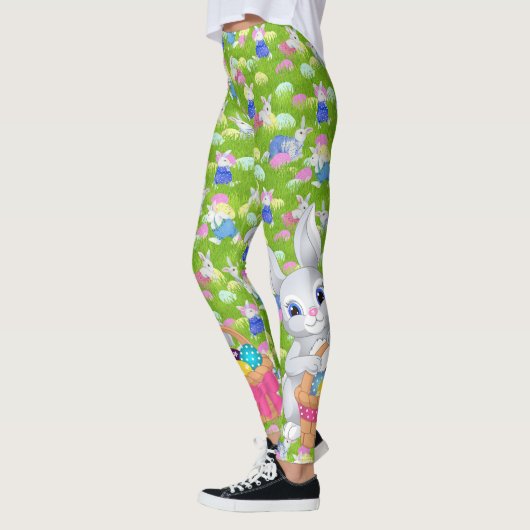 スイートイースターバニーバスケットエッグレギンス レギンス (左)