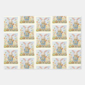 スイートイースターバニーラビット3キッドカラフルズ ラッピングペーパーシート (正面2)