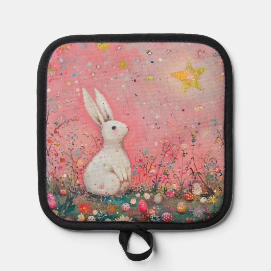 スイートイースターバニー 鍋敷き (正面)