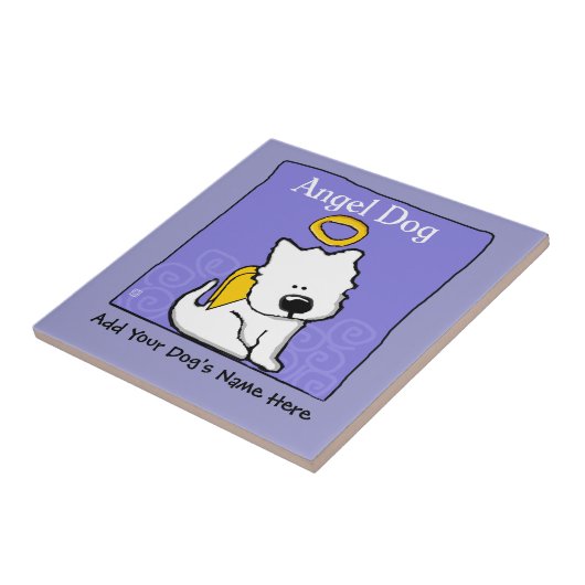 スイートウェスティードッグエンジェルメモリアル タイル (側面)