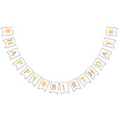 スイートウォーターカラーサンハッピーバースデー バンティングフラッグ (全)