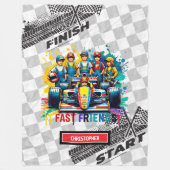 スイートウォーターカラースポーツカーレーシングボーイブランケット フリースブランケット (正面)