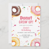 スイートウォーターカラードーナツ1st birthday 招待状 (正面)