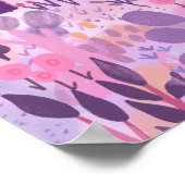 スイートウォーターカラーハウスガーデンイラストレーション ポスター (角)