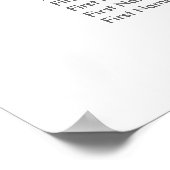 スイートウォーターカラーブーケ |シーティングチャート ポスター (角)