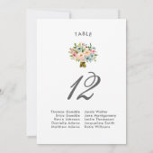 スイートウォーターカラーブーケ |シーティングチャート 招待状 (裏面)