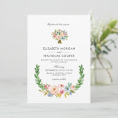 スイートウォーターカラーブーケ | 招待状 (スタンド正面)