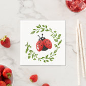 スイートウォーターカラーラディバグ誕生日 スタンダードカクテルナプキン (インサイチュ)