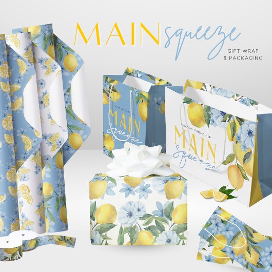 スイートウォーターカラーレモン&フラワーワイン抱き枕 ワインギフトバッグ