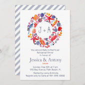 スイートウォーターカラー海リースビーチリハーサルディナー 招待状 (正面/裏面)