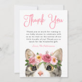 スイートウォーター子猫ガールベビーシャワー サンキューカード (正面)