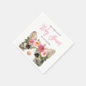 スイートウォーター子猫ガールベビーシャワー スタンダードカクテルナプキン (角)