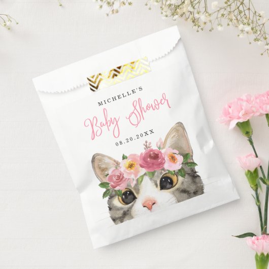 スイートウォーター子猫ガールベビーシャワー フェイバーバッグ (封をした状態)