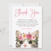 スイートウォーター色子猫誕生日 サンキューカード (正面)